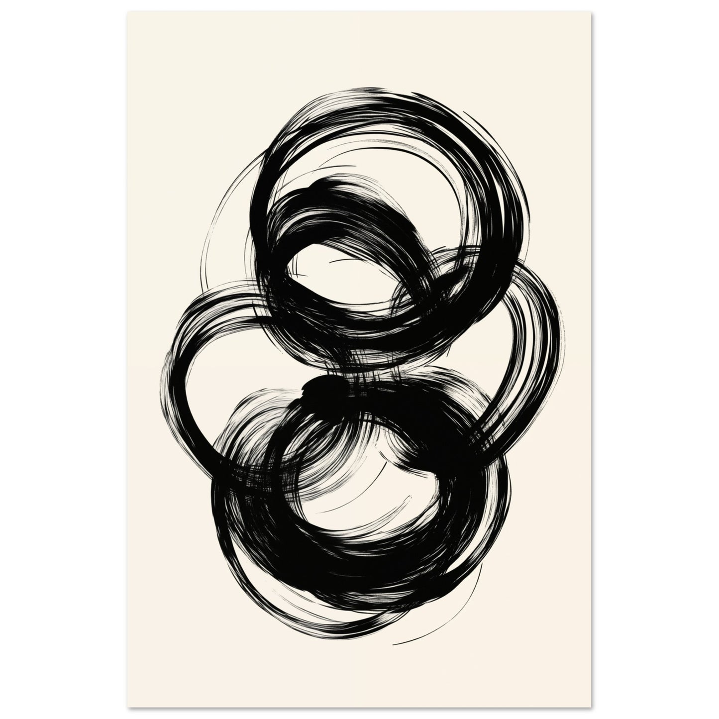 Energie in Bewegung – Abstrakte Pinselstriche 60x90 cm - Pixara