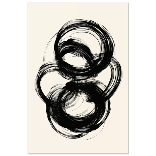 Energie in Bewegung – Abstrakte Pinselstriche 60x90 cm - Pixara