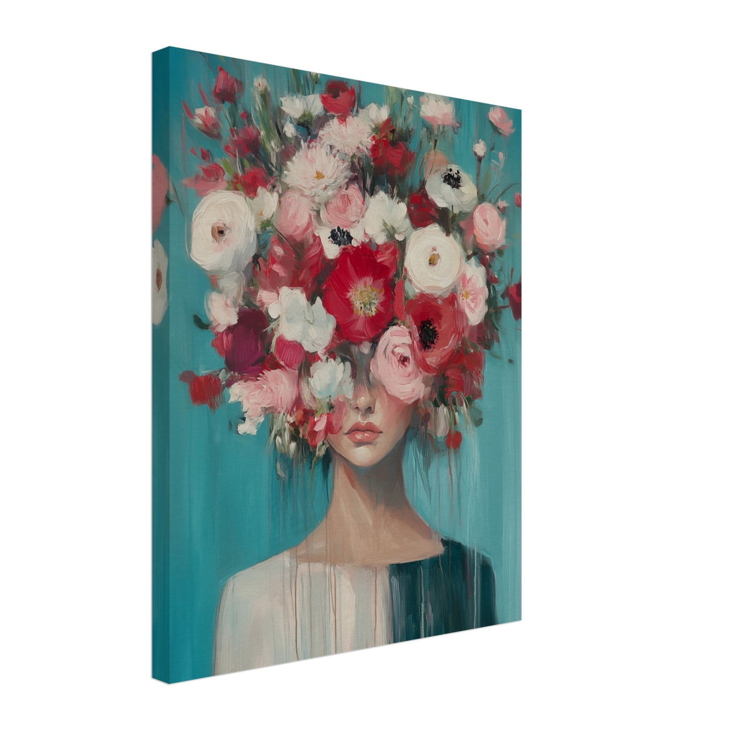 Florale Fantasie Leinwand 40x50 cm - Pixara