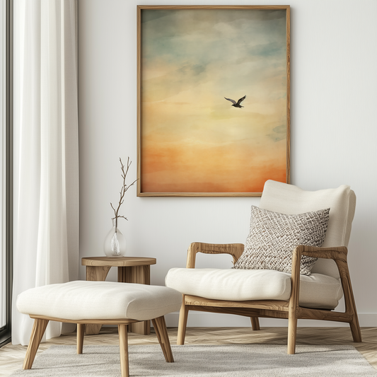 Flug in den Sonnenuntergang - Pixara