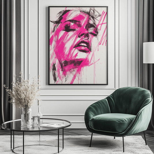 Fuchsia-Explosion | Gerahmte Leinwand - Pixara