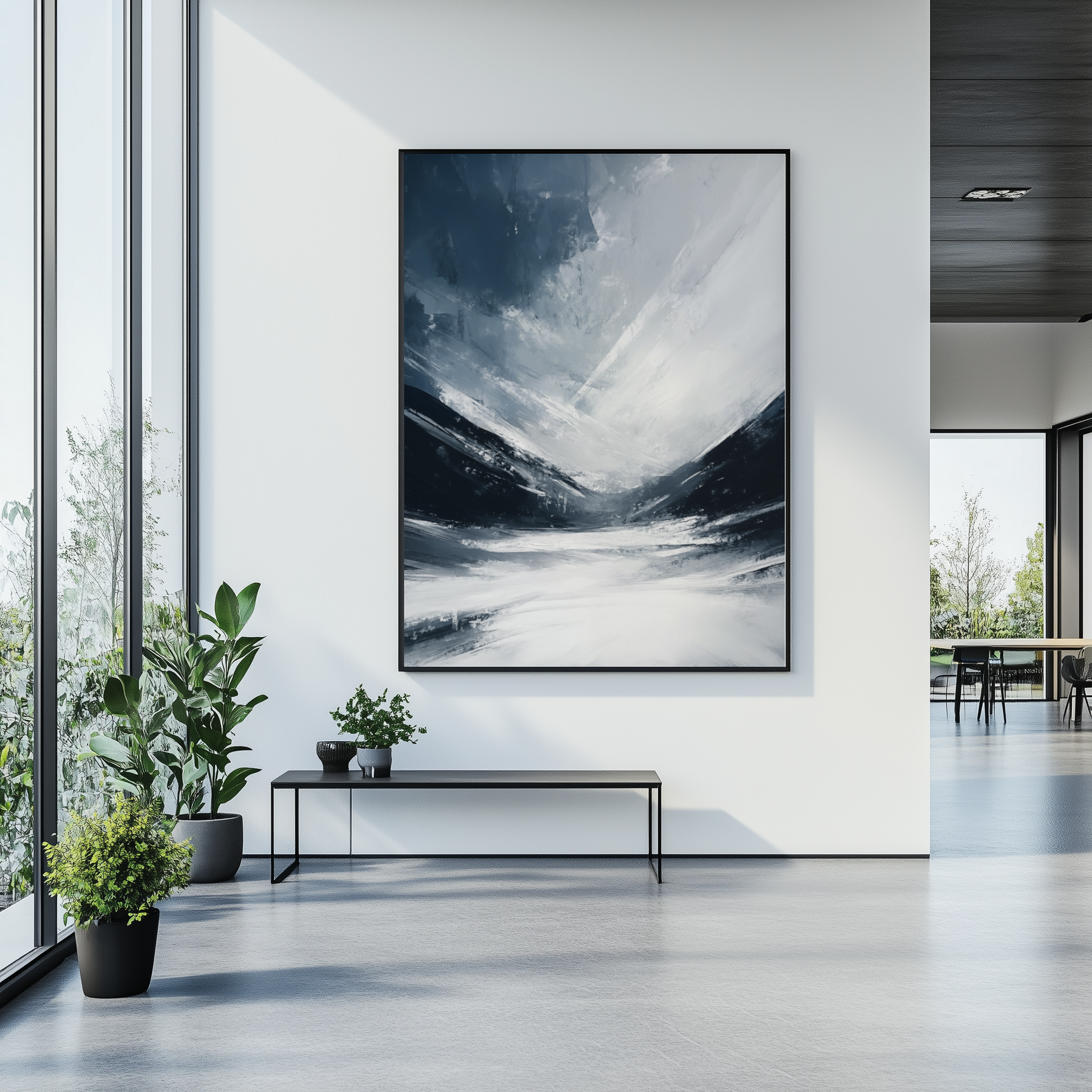 Gefrorene Passage | Gerahmte Leinwand - Pixara