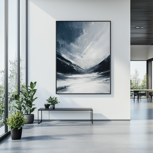 Gefrorene Passage | Gerahmte Leinwand - Pixara