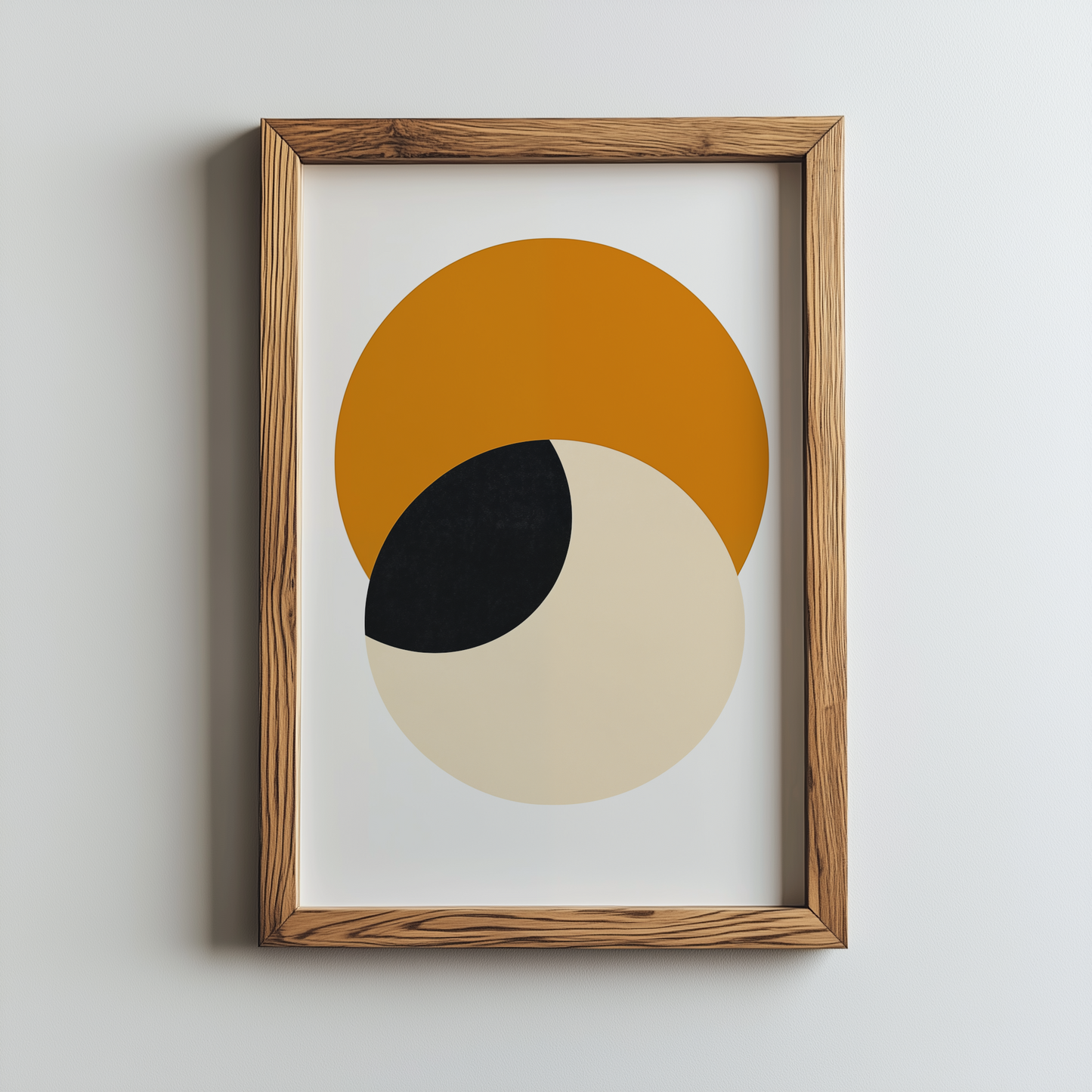 Harmonie der Kreise – Minimalistisches geometrisches Kunstwerk - Pixara