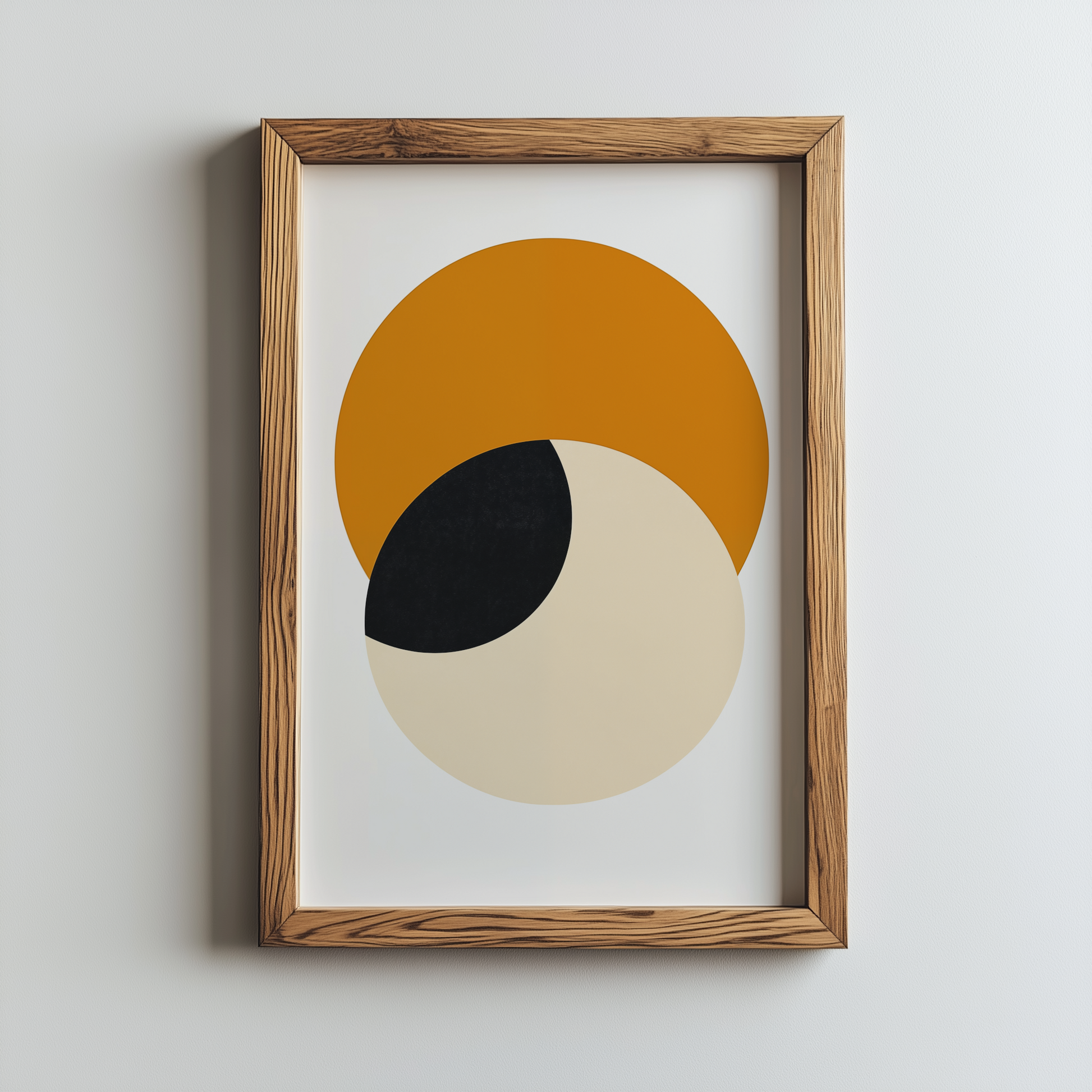 Harmonie der Kreise – Minimalistisches geometrisches Kunstwerk - Pixara