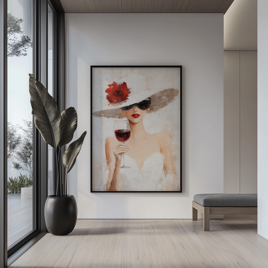 Impressionistische Eleganz | Gerahmte Leinwand - Pixara