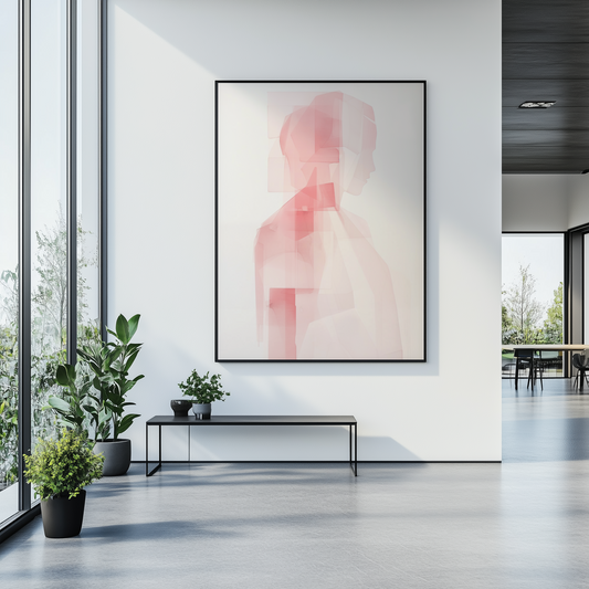 Schwebende Silhouetten in Rosa - Pixara