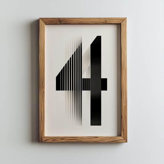 Typografische Illusion – Moderne geometrische Komposition - Pixara