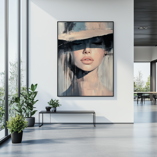 Verborgene Eleganz | Gerahmte Leinwand - Pixara