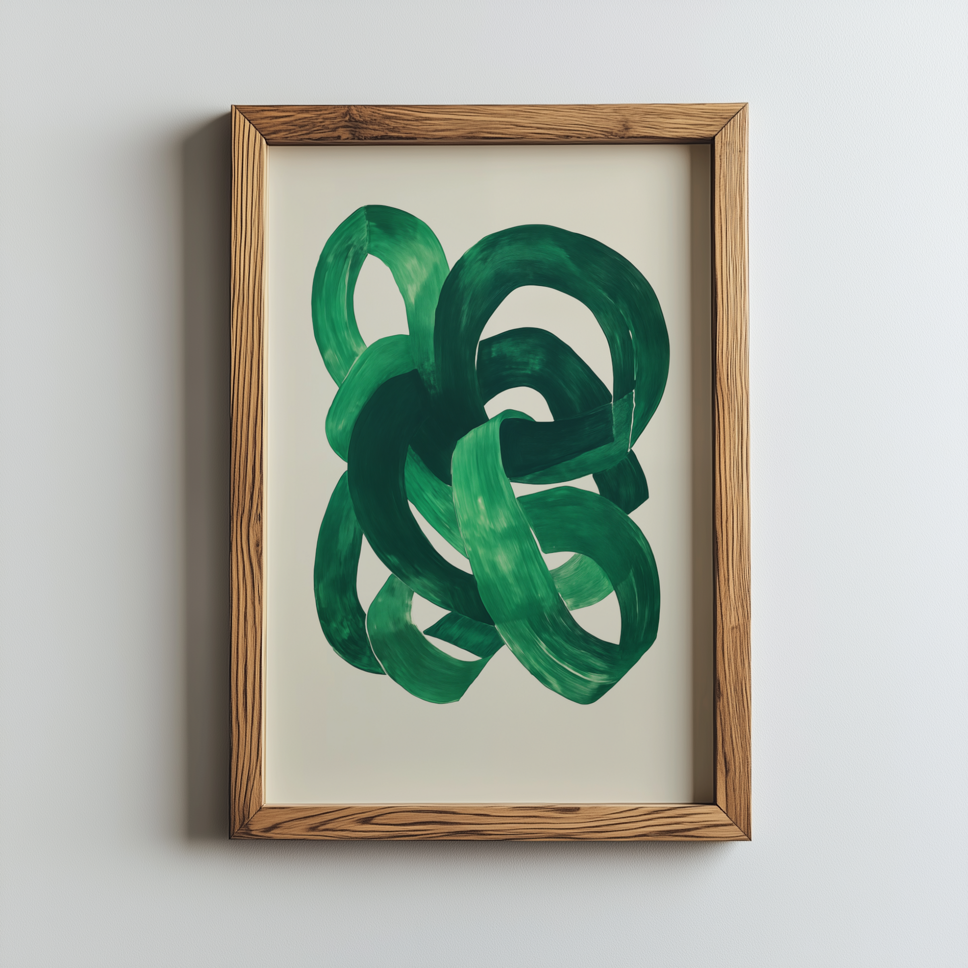 Verschlungene grüne Pinselstriche - Pixara