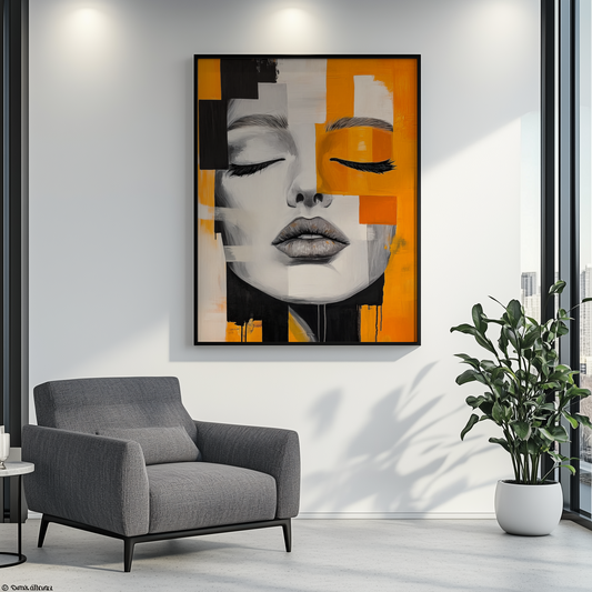 Zerbrochene Harmonie | Gerahmte Leinwand - Pixara