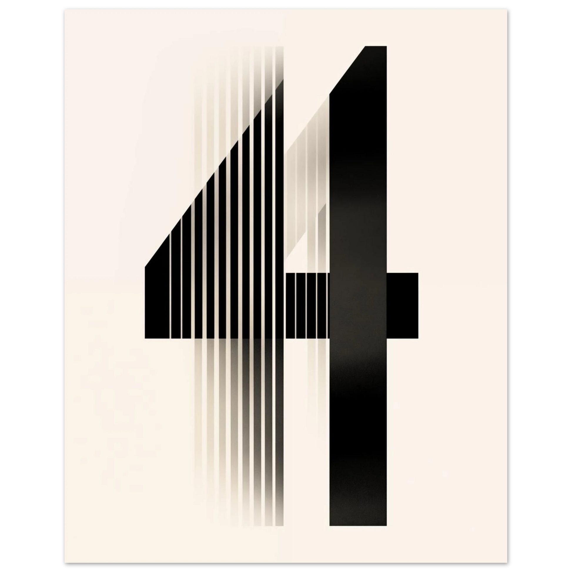 Typografische Illusion – Moderne geometrische Komposition Poster 40x50 cm - Pixara