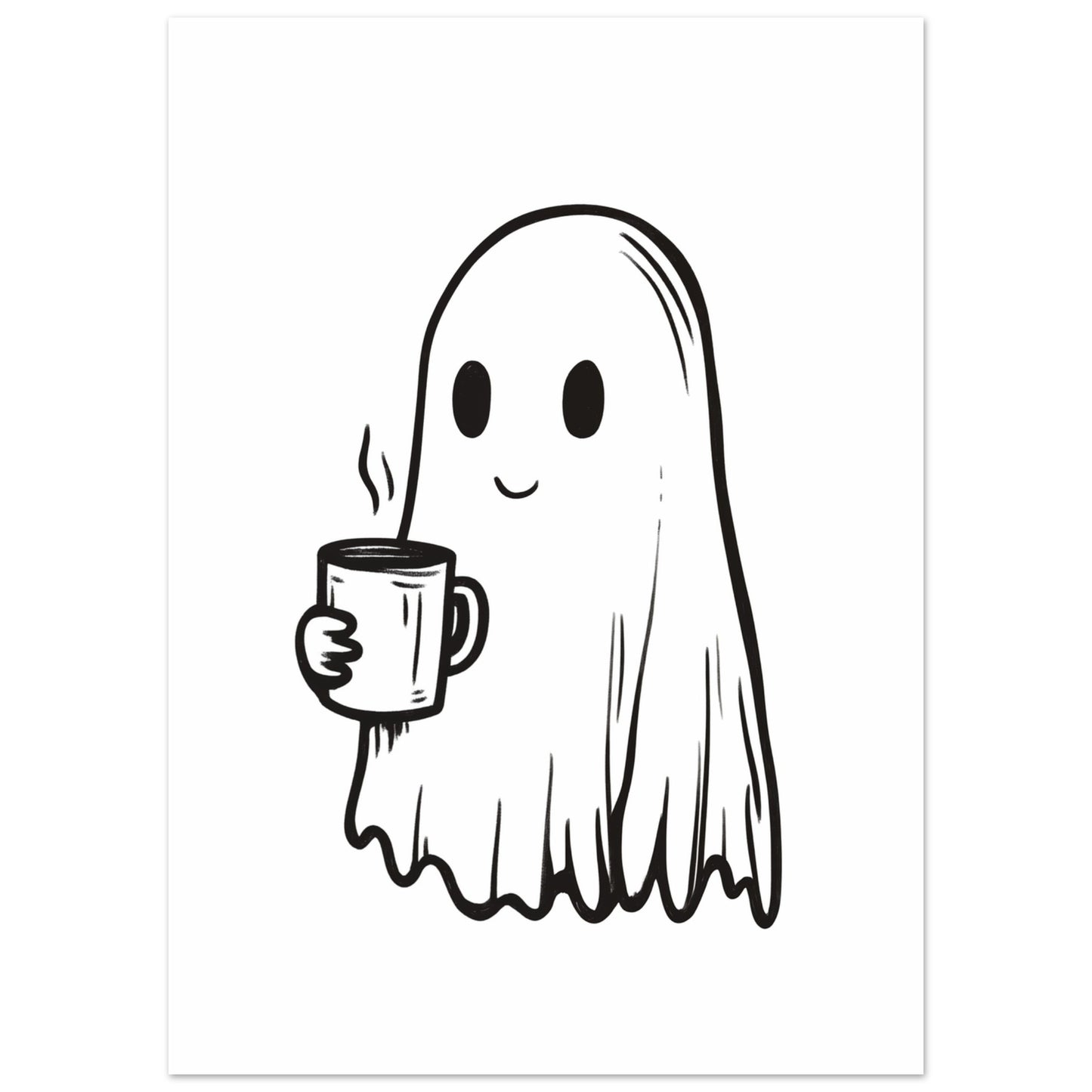 Spooky Coffee Ghost 50x70 cm - Pixara