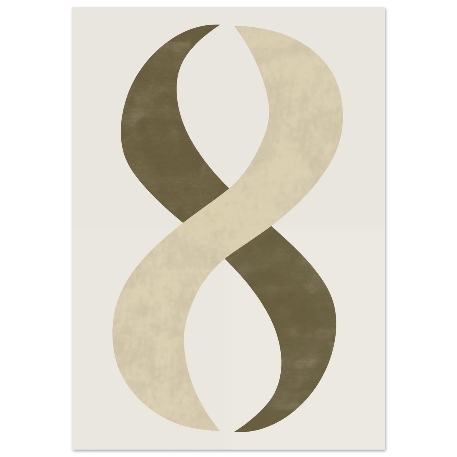 Abstrakte Intertwined Shapes in Erdtönen 21x29.7 cm - Pixara