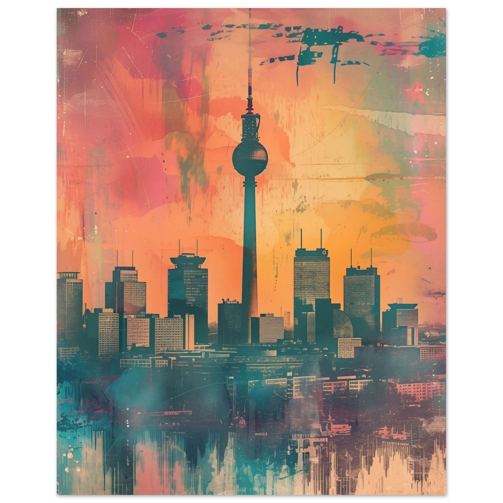 Zeitreise Berlin Poster 20x25 cm - Pixara