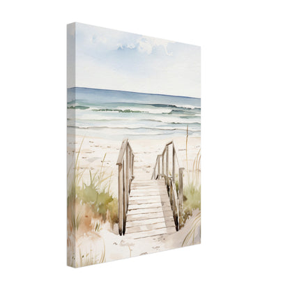Strandzugang Leinwand 30x40 cm - Pixara