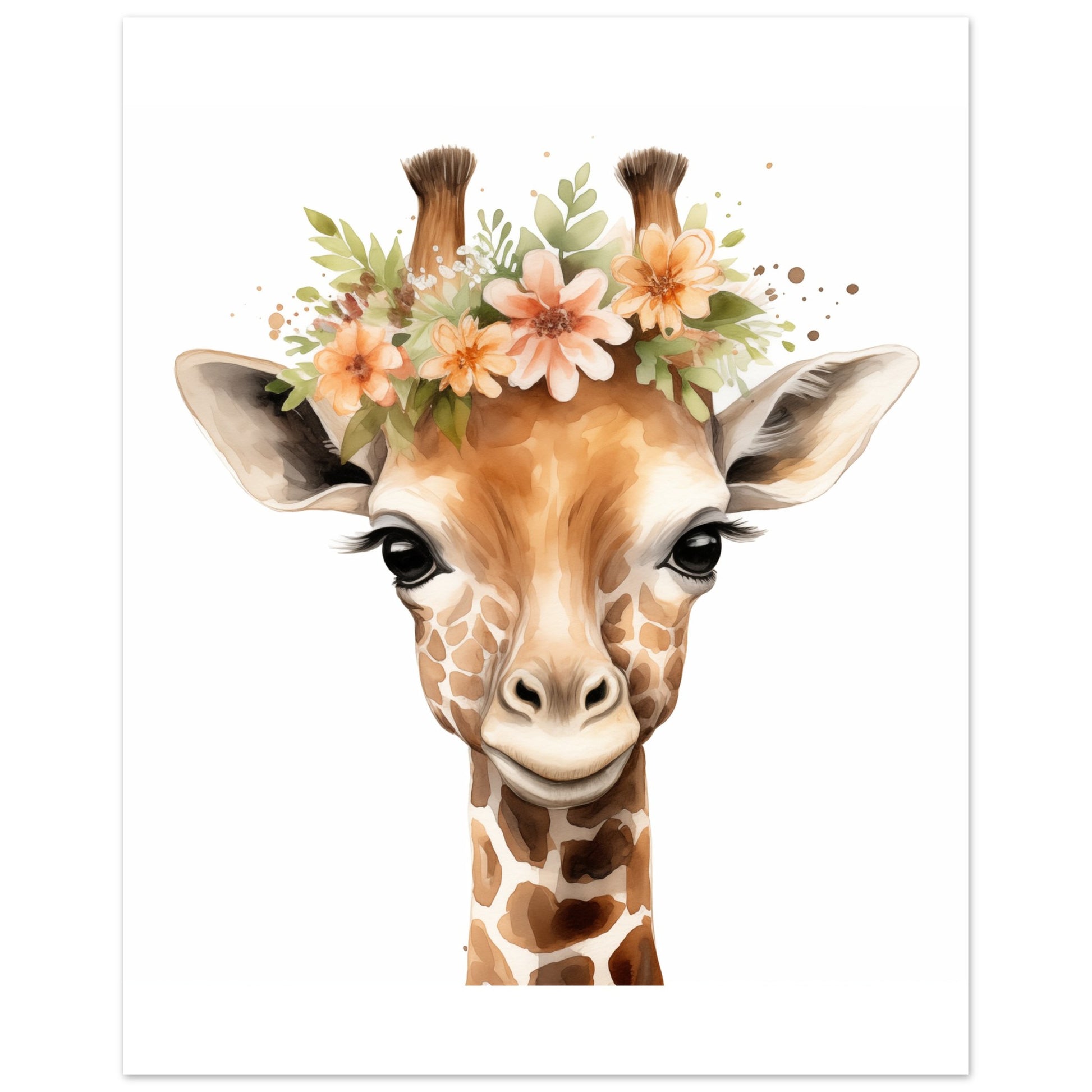 Giraffe "Giselle" Poster 20x25 cm - Pixara