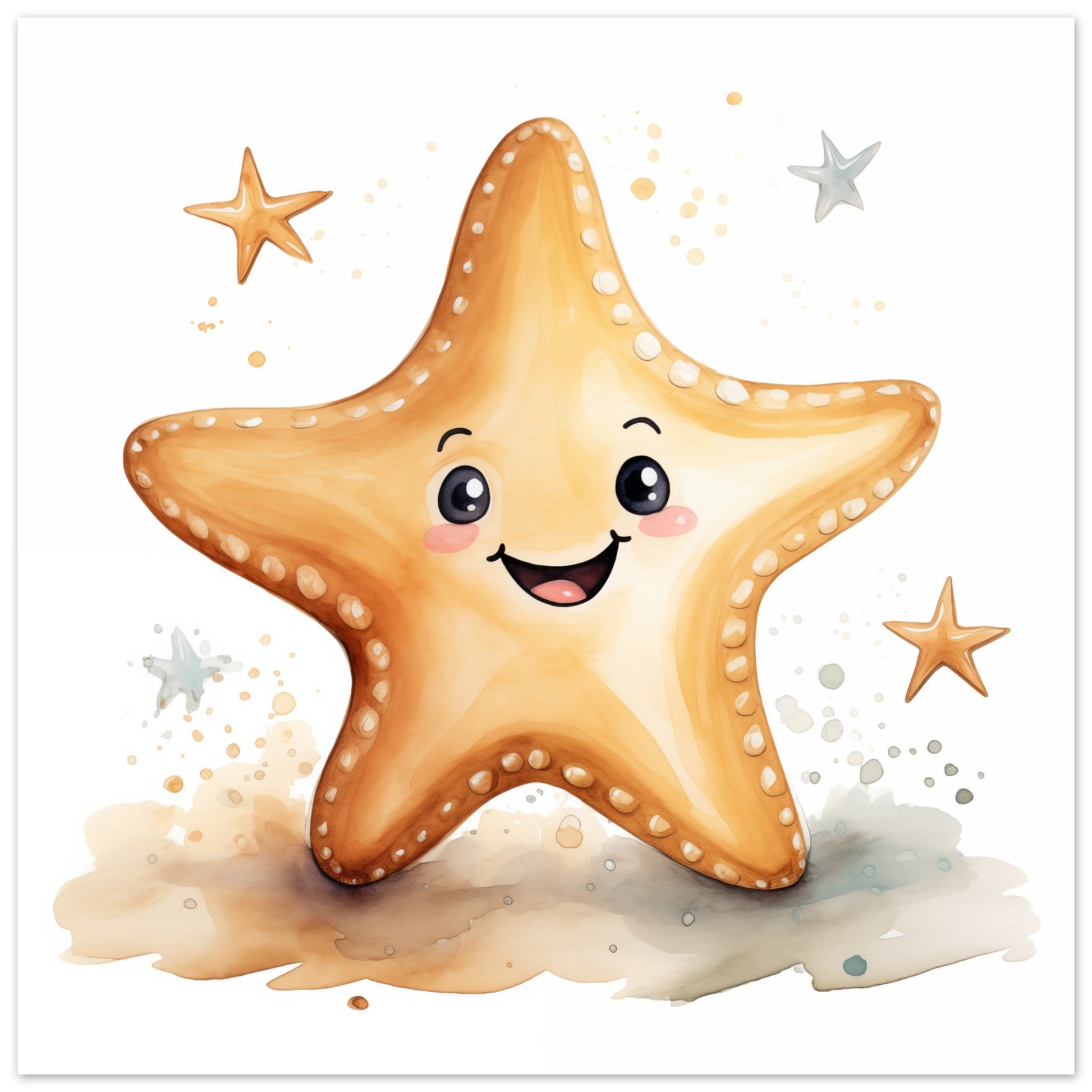 "Sterni" der Seestern Poster 50x50 cm - Pixara