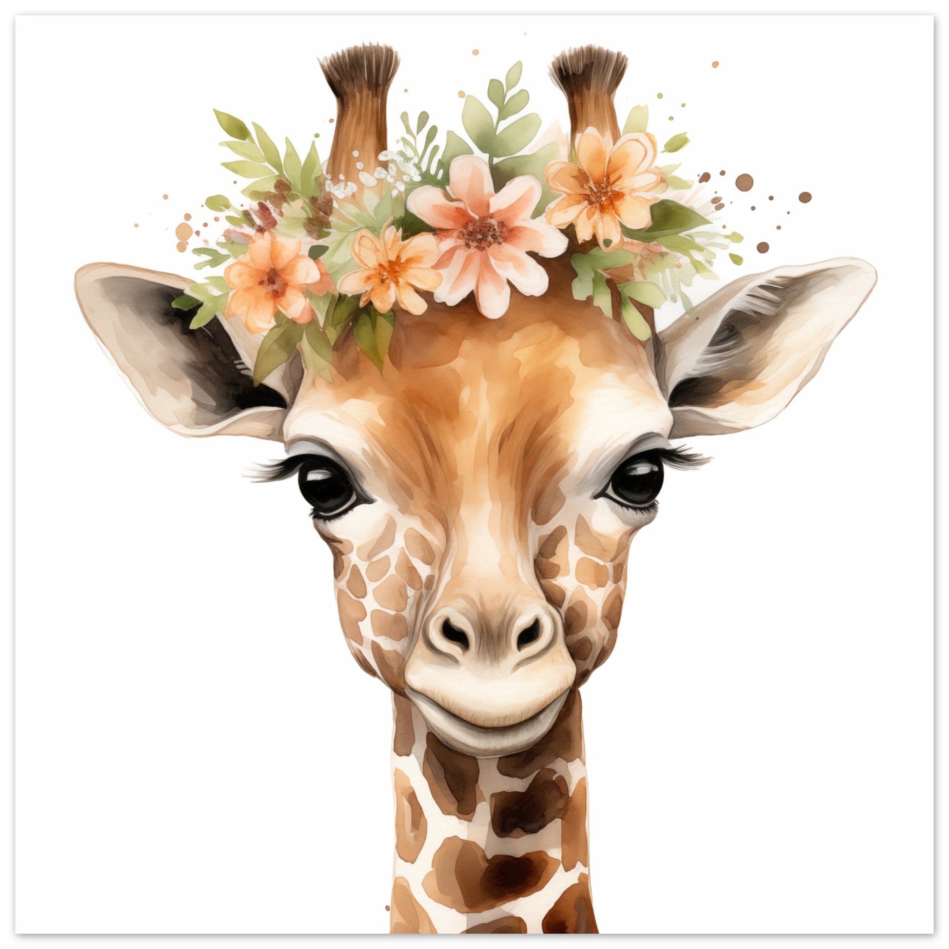 Giraffe "Giselle" Poster 25x25 cm - Pixara