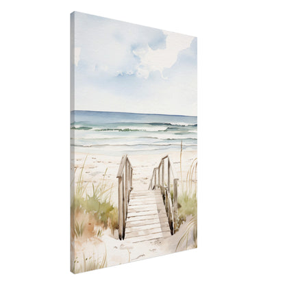 Strandzugang Leinwand 60x90 cm - Pixara
