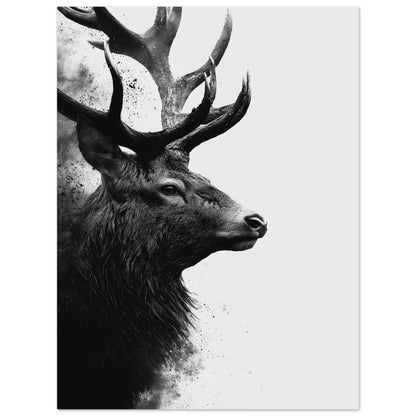 Hirsch – Schwarzweiß Fine-Art Porträt 30x40 cm - Pixara
