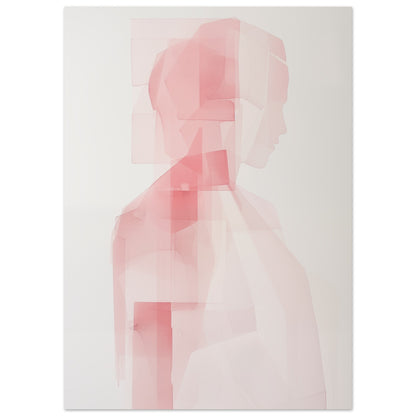 Schwebende Silhouetten in Rosa 50x70 cm - Pixara