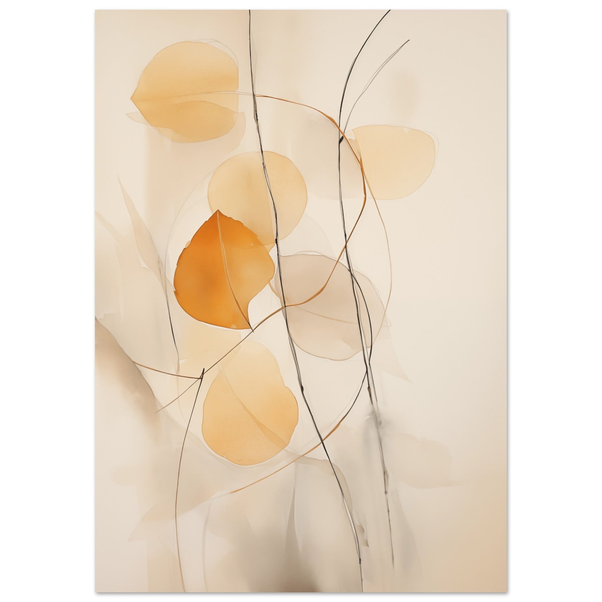 Herbstliche Abstraktion Poster A4 21x29.7 cm - Pixara