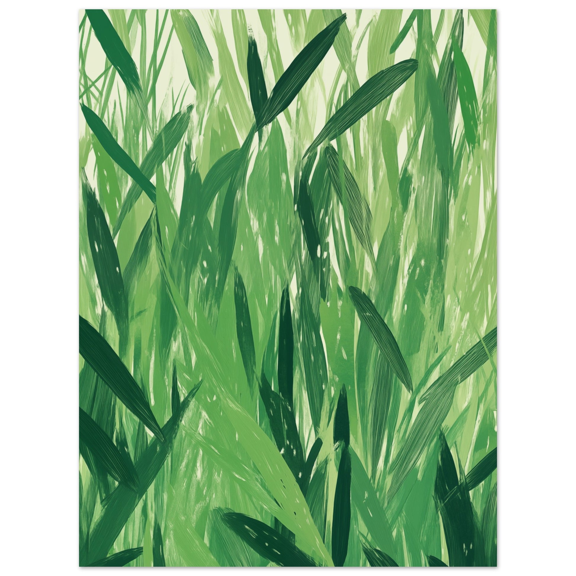 Grüne Harmonie – Abstrakte Natur Poster 30x40 cm - Pixara