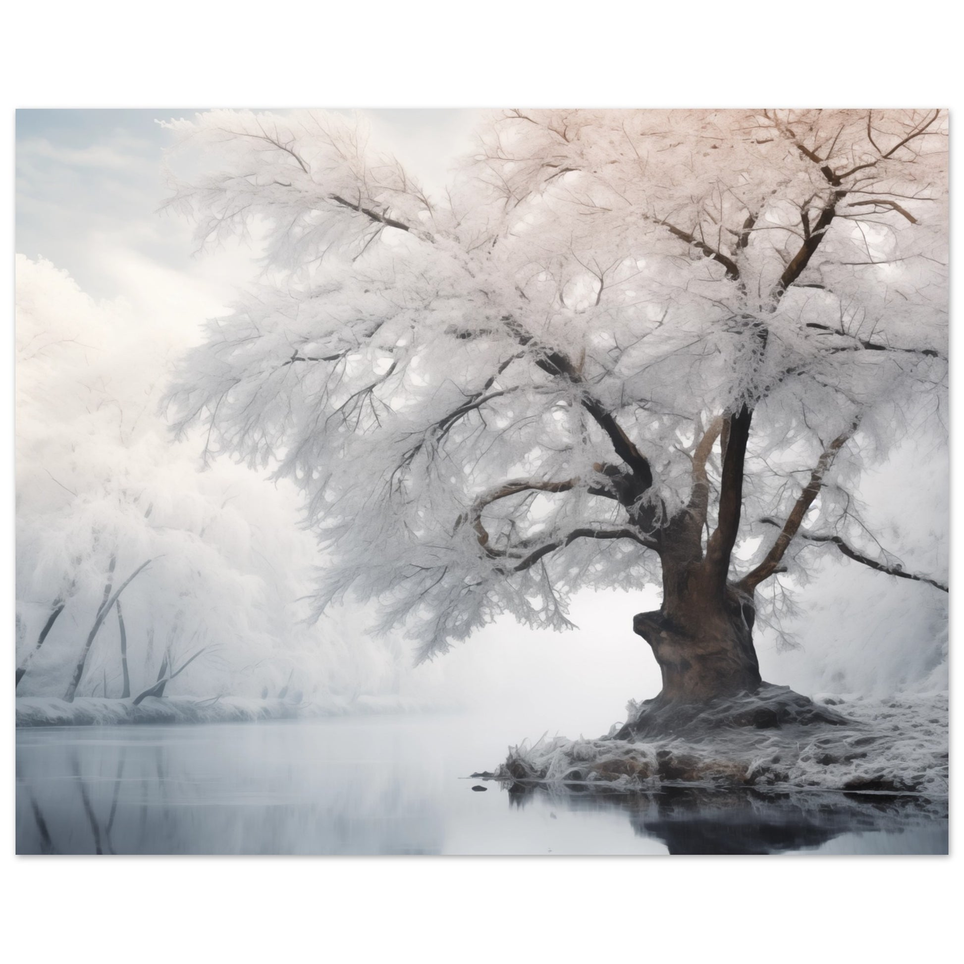 Wintertraum am See Poster 40x50 cm - Pixara