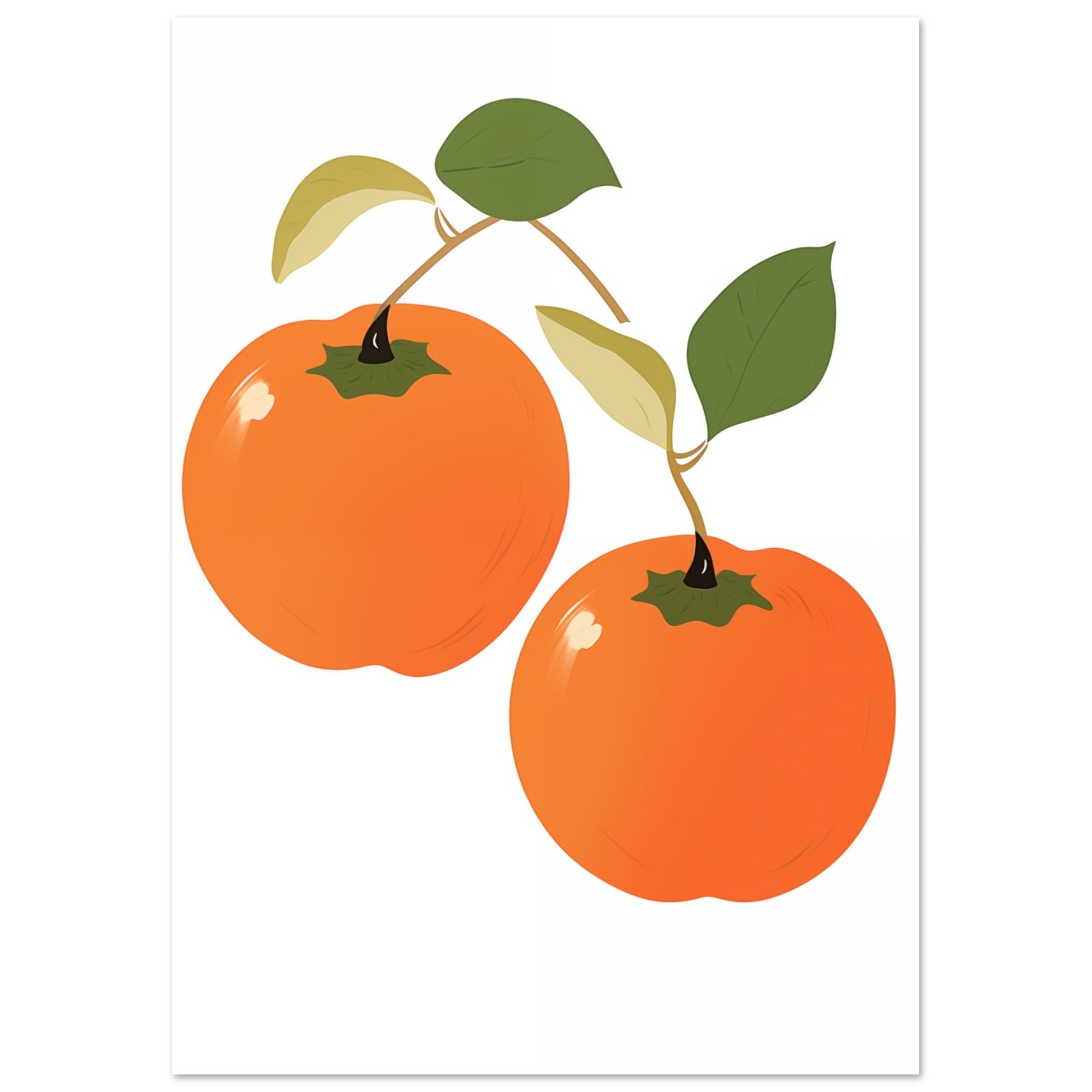 Persimonen Duo Poster A4 21x29.7 cm - Pixara