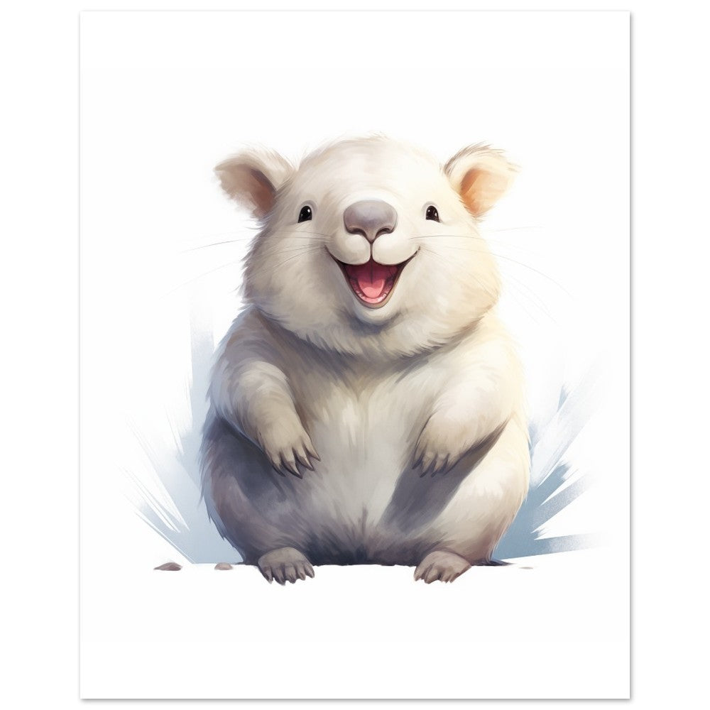 Wombat "Willi" Poster 20x25 cm - Pixara