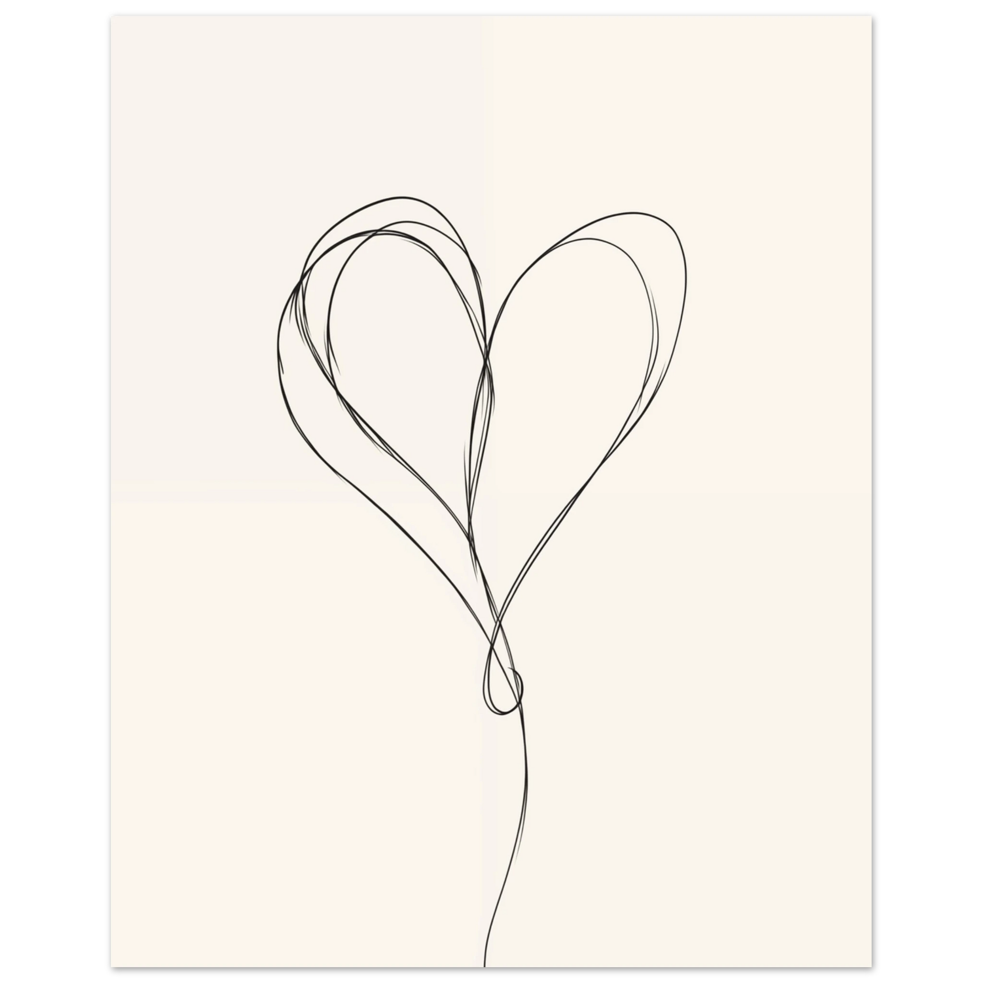 One-Line Love Poster 20x25 cm - Pixara