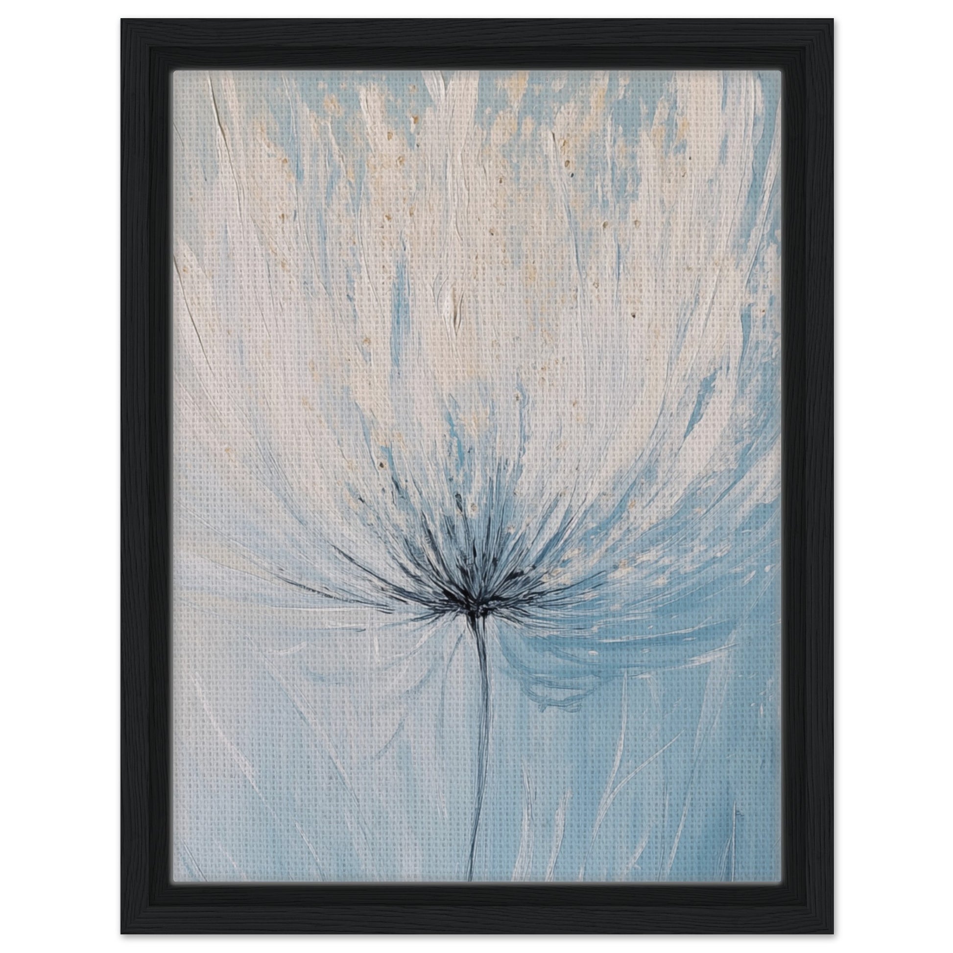 Blühende Sanftheit - Gerahmte Leinwand Schwarzer Rahmen 30x40 cm - Pixara