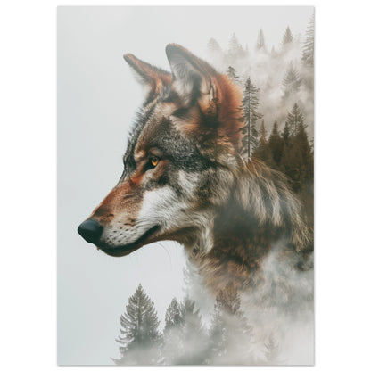 Wolf im Wald 50x70 cm - Pixara