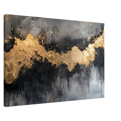 Golden Eclipse Leinwand 60x90 cm - Pixara