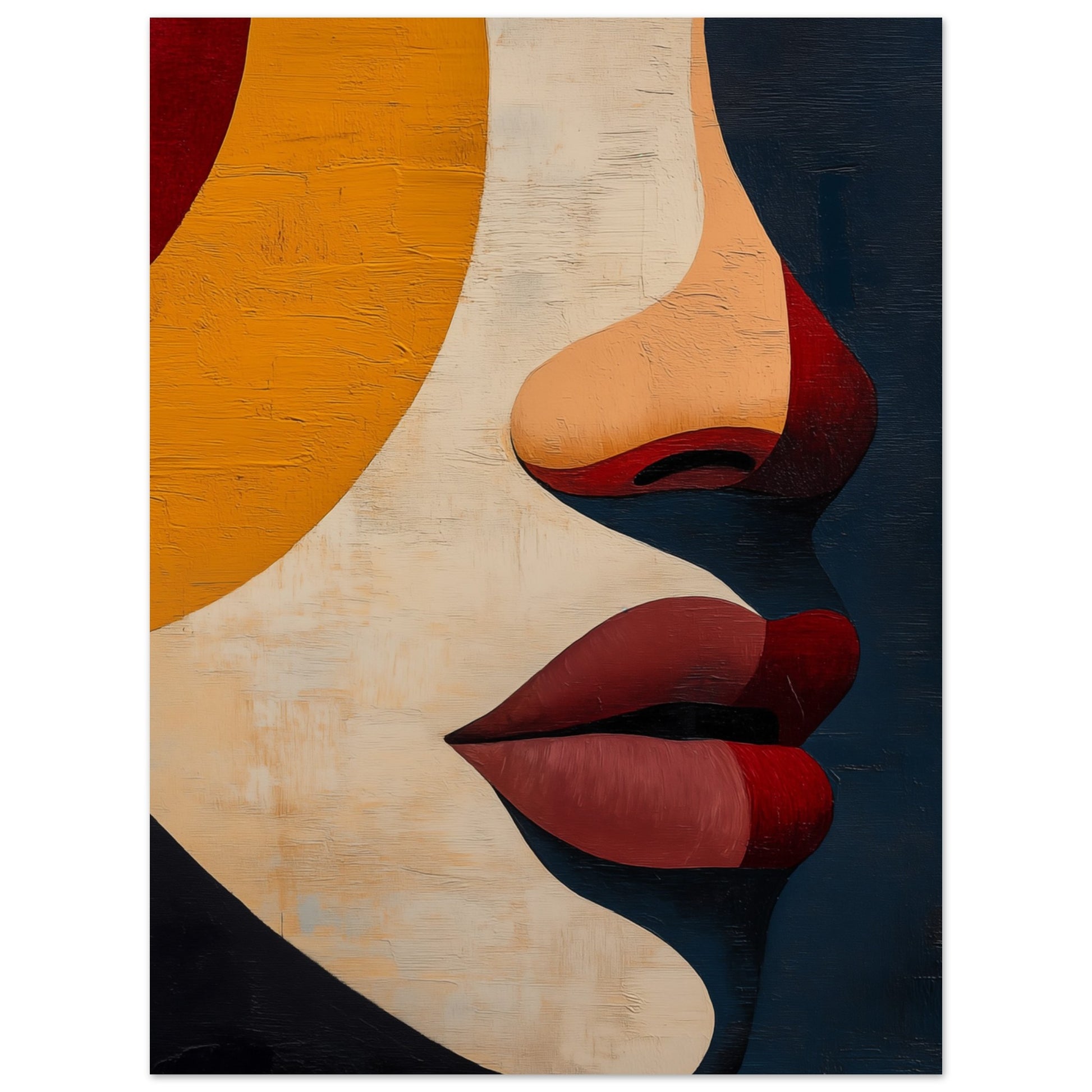 Abstrakte Geometrie eines Gesichts Poster 30x40 cm - Pixara