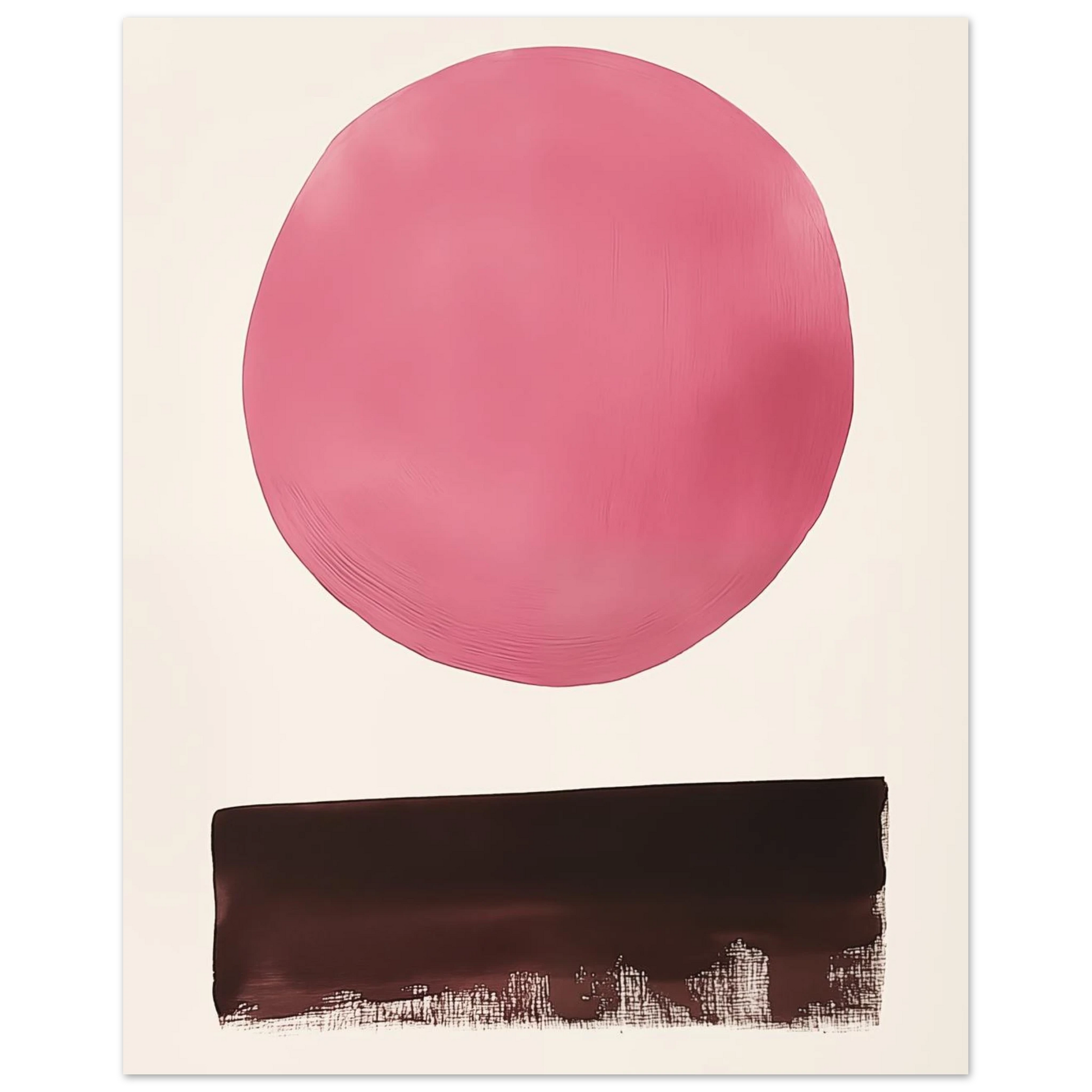 Rosa Kreis mit dunkler Basis Poster 20x25 cm - Pixara