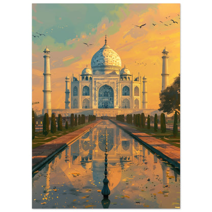 Taj Mahal in der Morgendämmerung 13x18 cm - Pixara