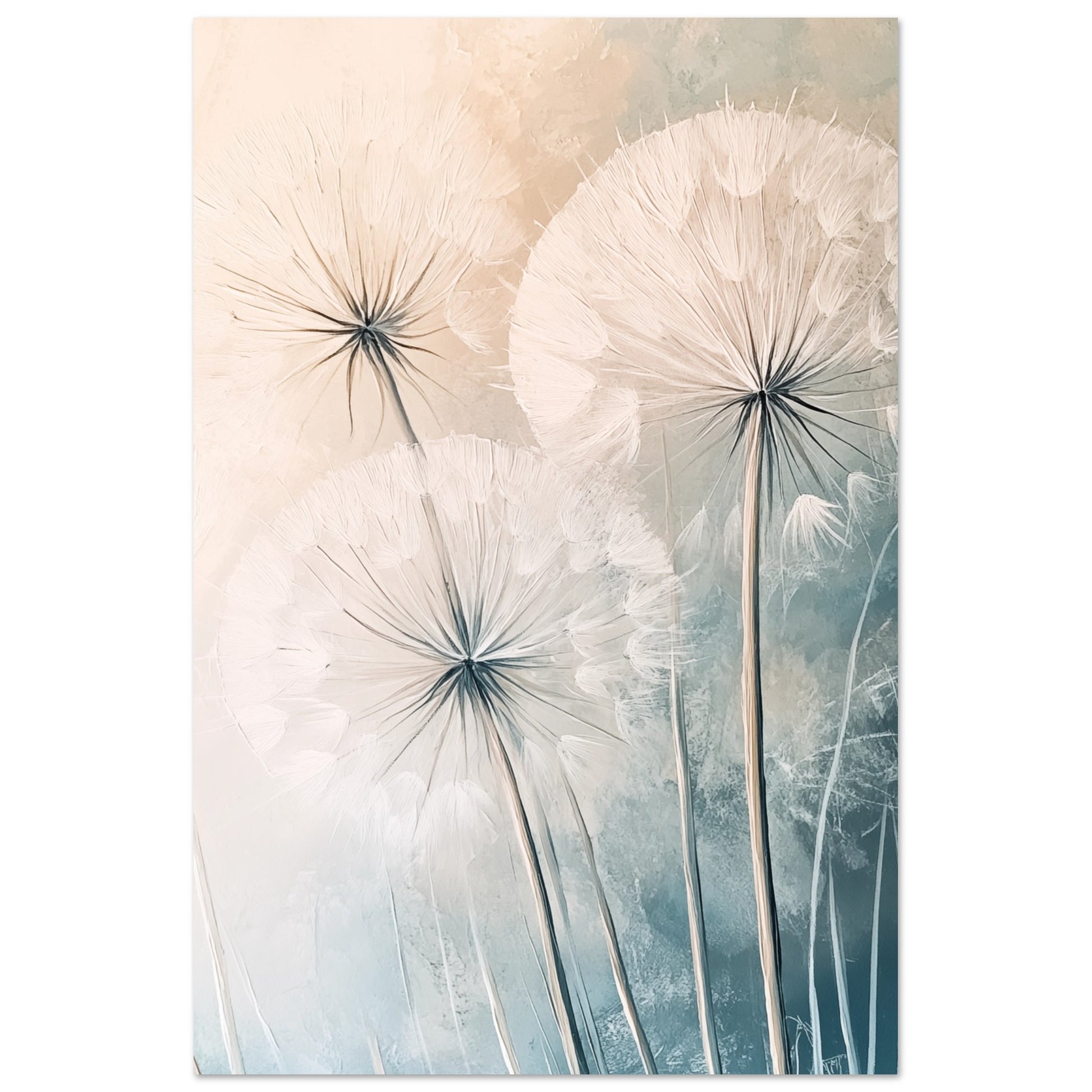 Zarte Pusteblumen Poster 60x90 cm - Pixara