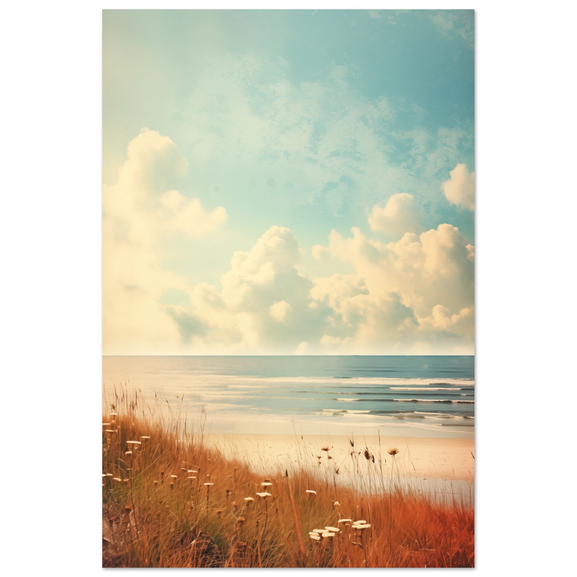 Seelandschaft in Sanftem Retro Poster 60x90 cm - Pixara