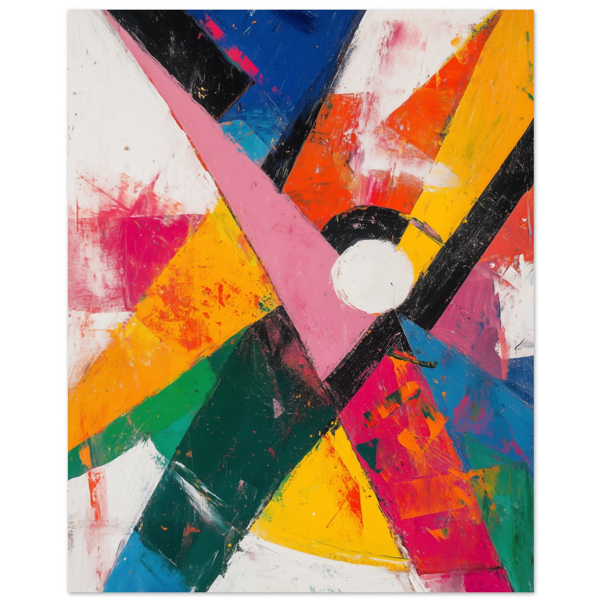 Abstraktes Farbspiel der Energie Poster 20x25 cm - Pixara