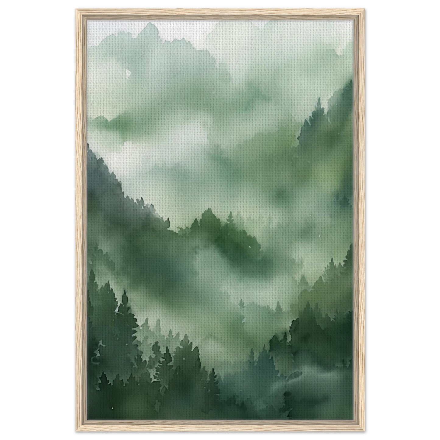 Morgendämmerung im Urwald | Gerahmte Leinwand Holzrahmen 60x90 cm - Pixara