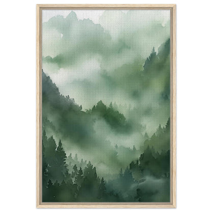 Morgendämmerung im Urwald | Gerahmte Leinwand Holzrahmen 60x90 cm - Pixara