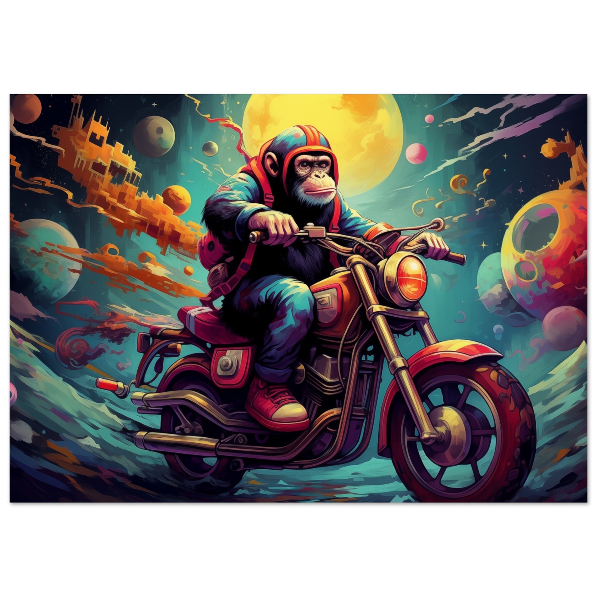 Kosmischer Reiter A4 21x29.7 cm - Pixara