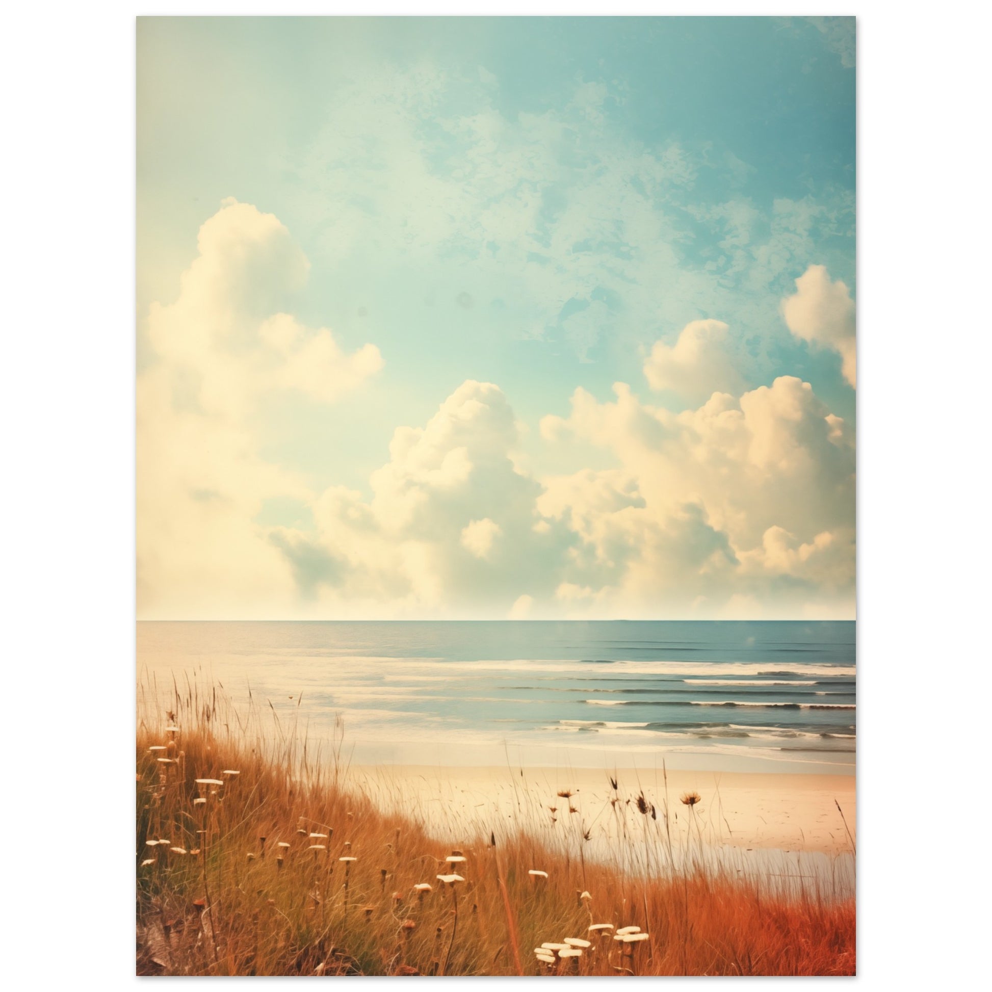 Seelandschaft in Sanftem Retro Poster 30x40 cm - Pixara