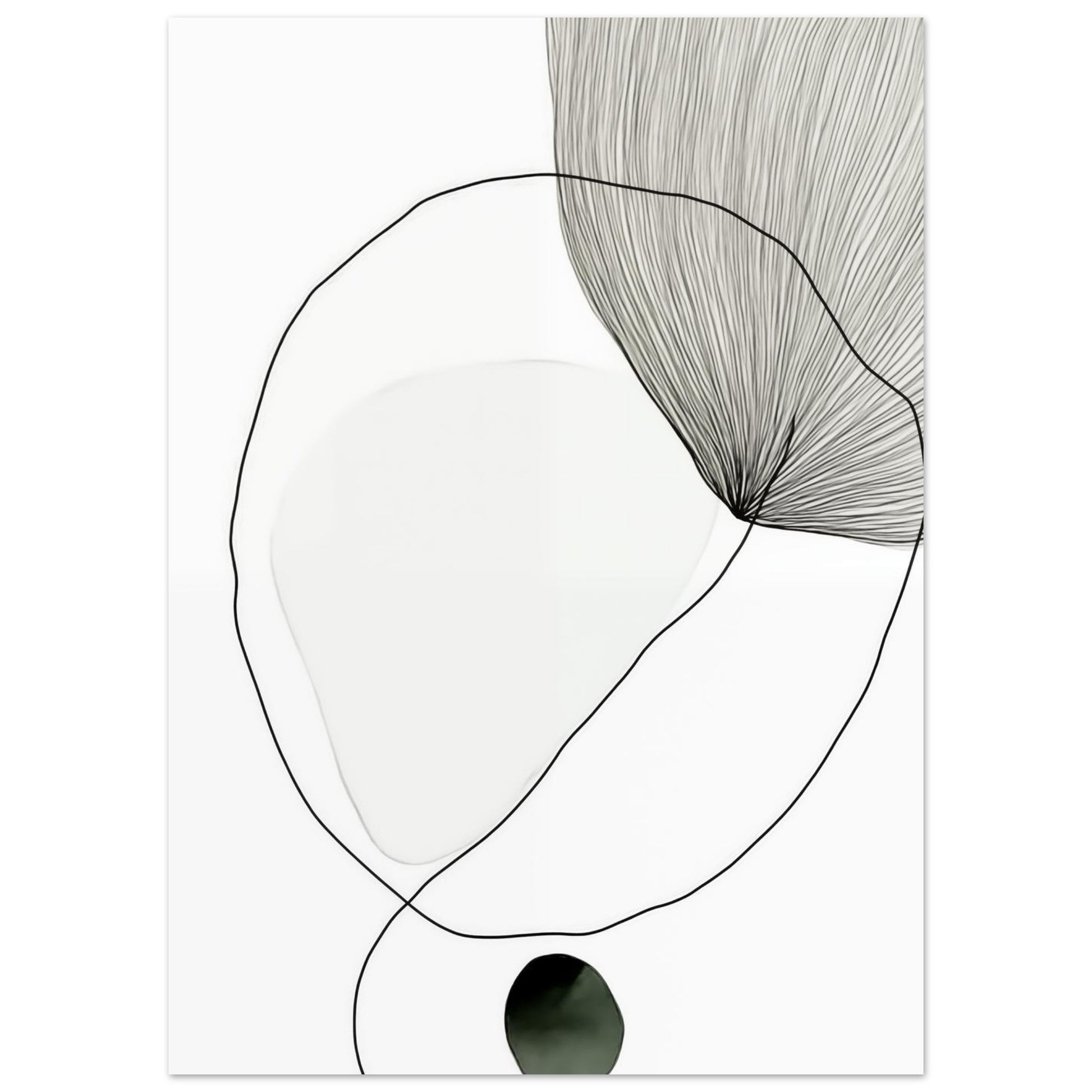 Hauch der Stille – Abstrakte Formenspielerei 50x70 cm - Pixara