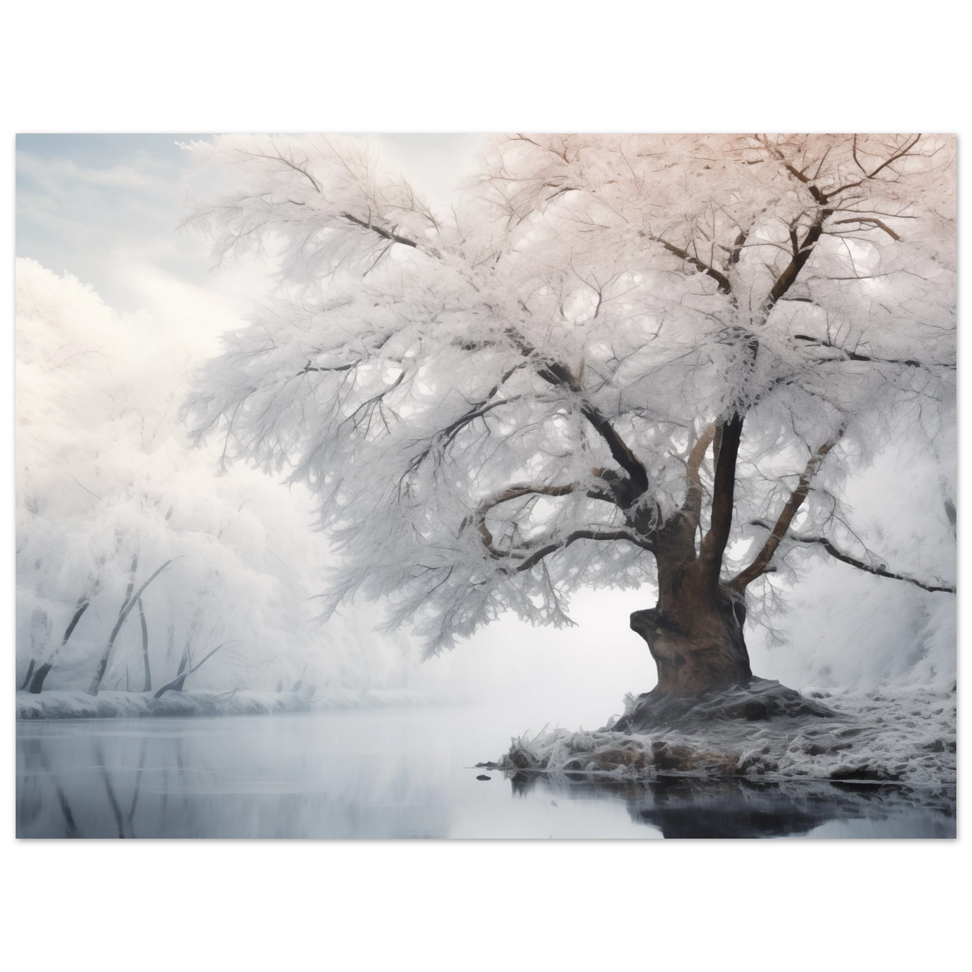 Wintertraum am See Poster 30x40 cm - Pixara