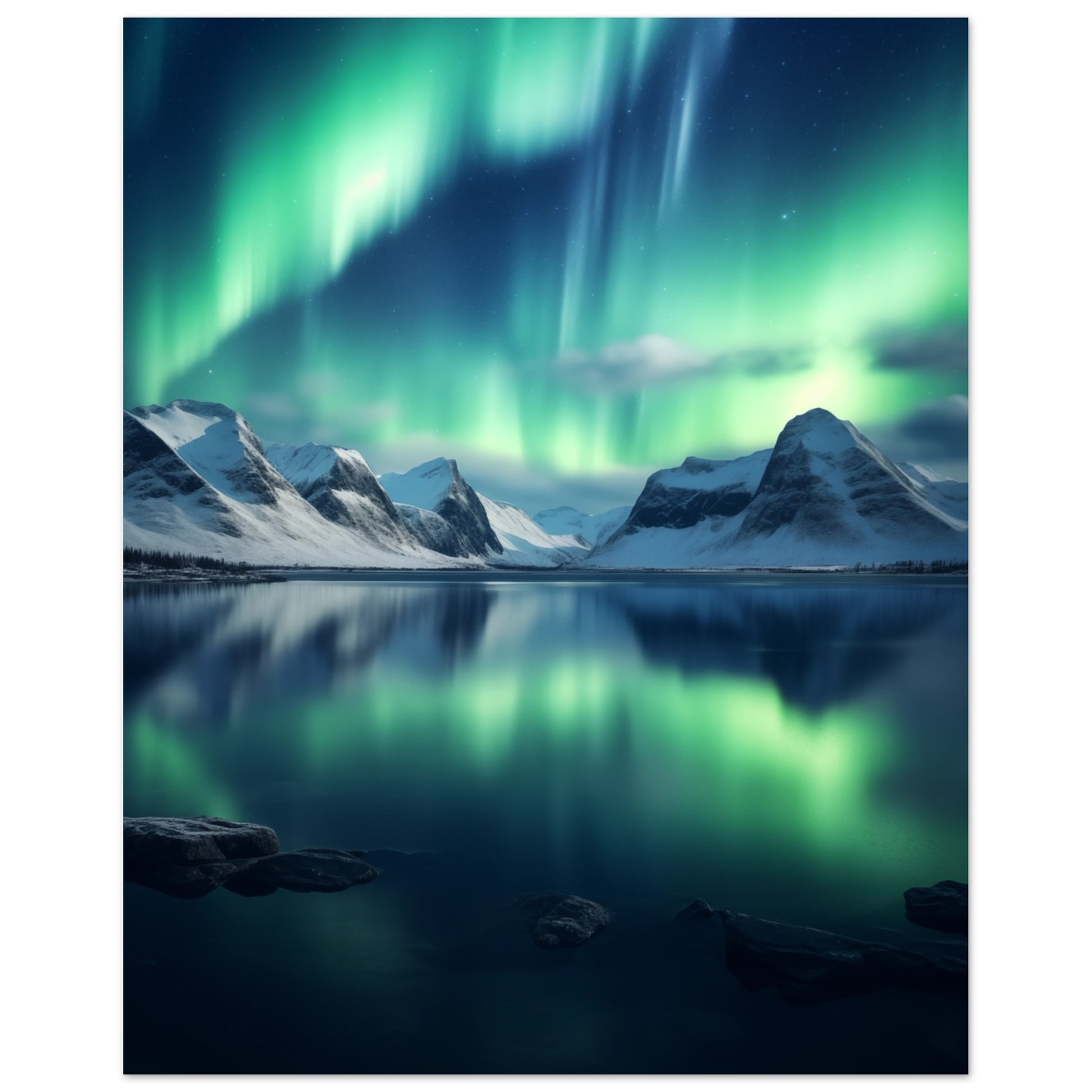 Polarlichter Poster 20x25 cm - Pixara