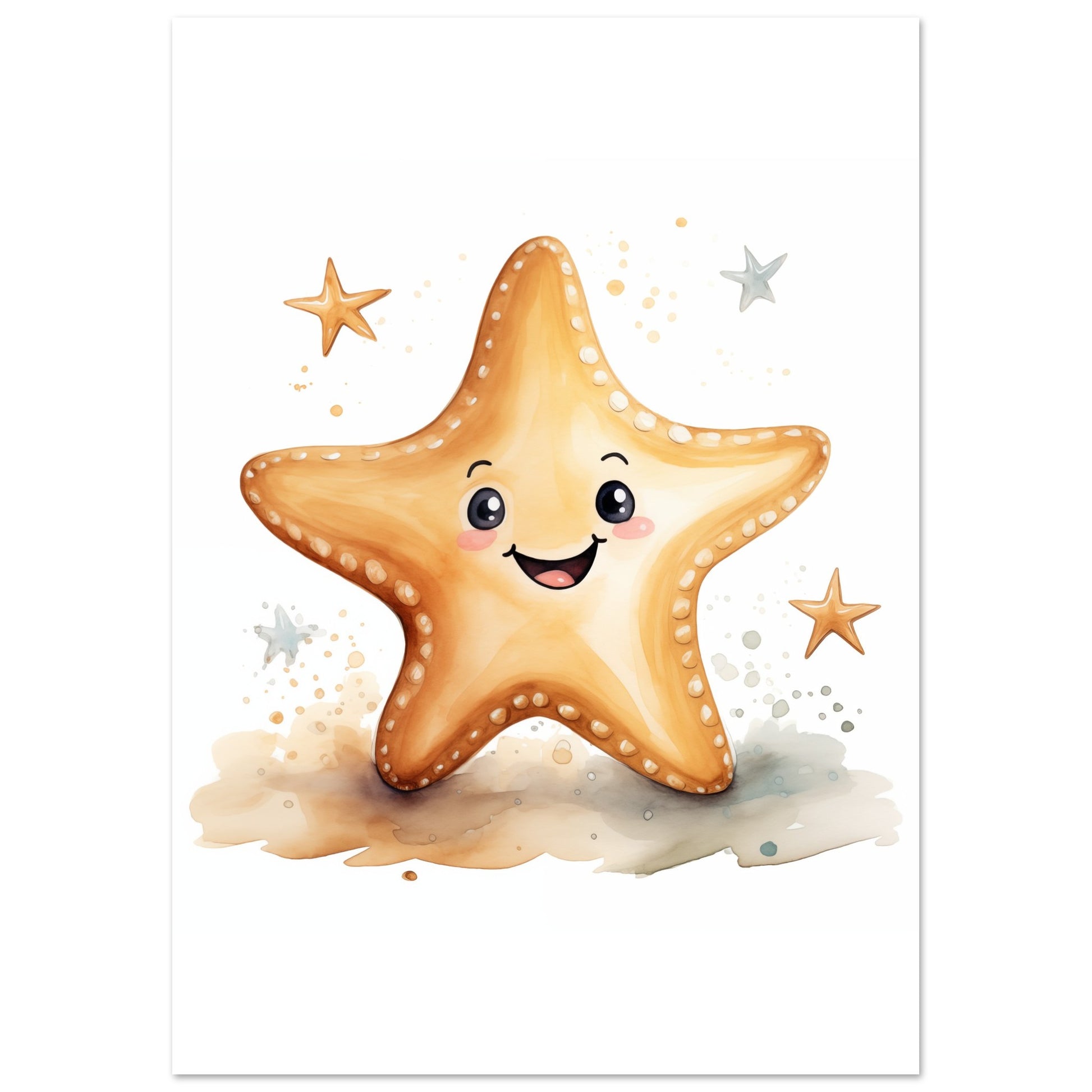 "Sterni" der Seestern Poster A4 21x29.7 cm - Pixara