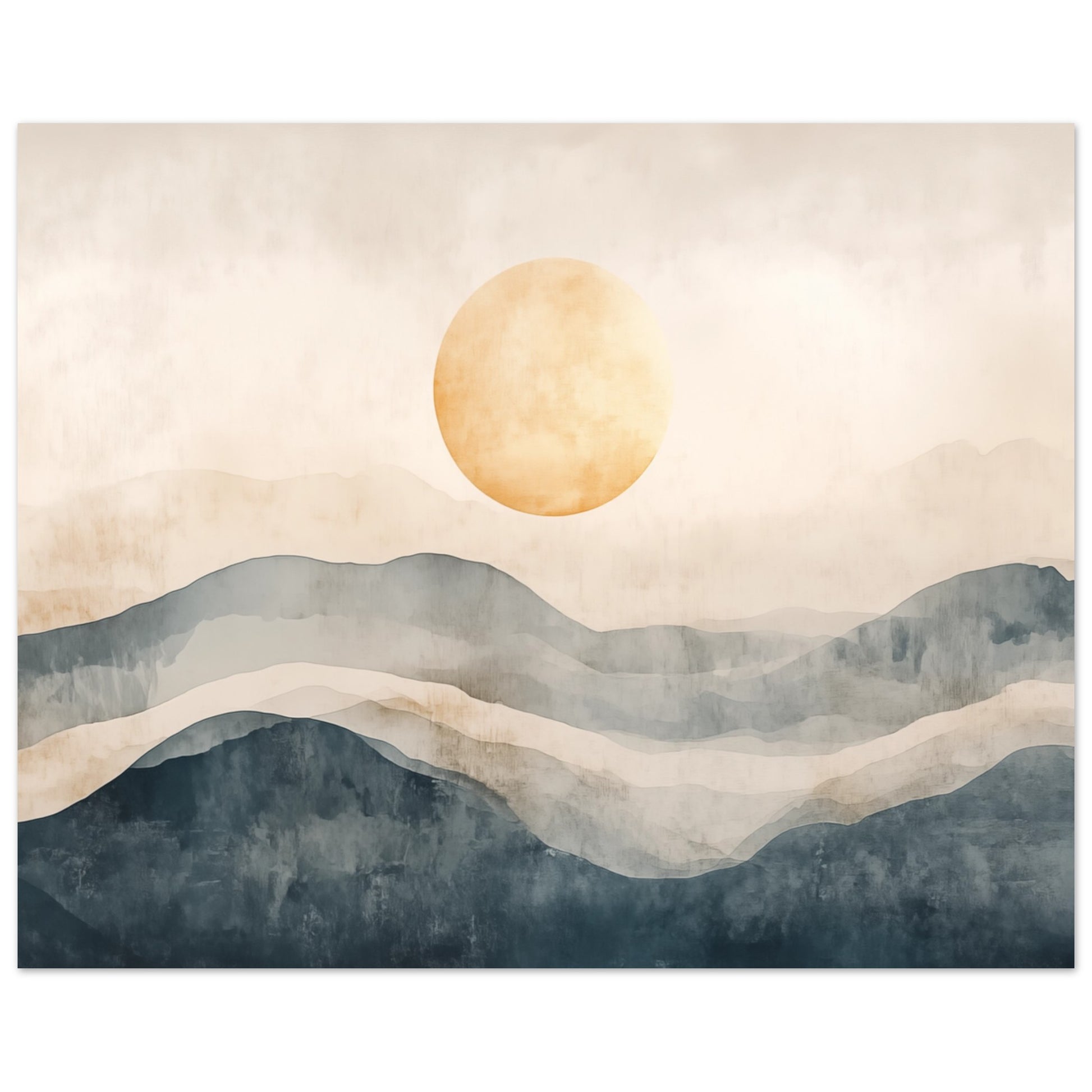 Japandi Sonnenaufgang Poster 40x50 cm - Pixara